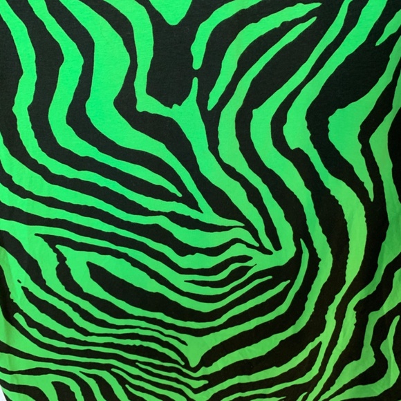 Asos Curve Green Zebra Maxi Dress Size 20 Long Sleeve Vivid - Picture 7 of 10